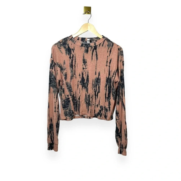 Fornia Women’s Pullover Tie Dye Cropped Sweater in Pink/Black Size XS - Picture 5 of 11
